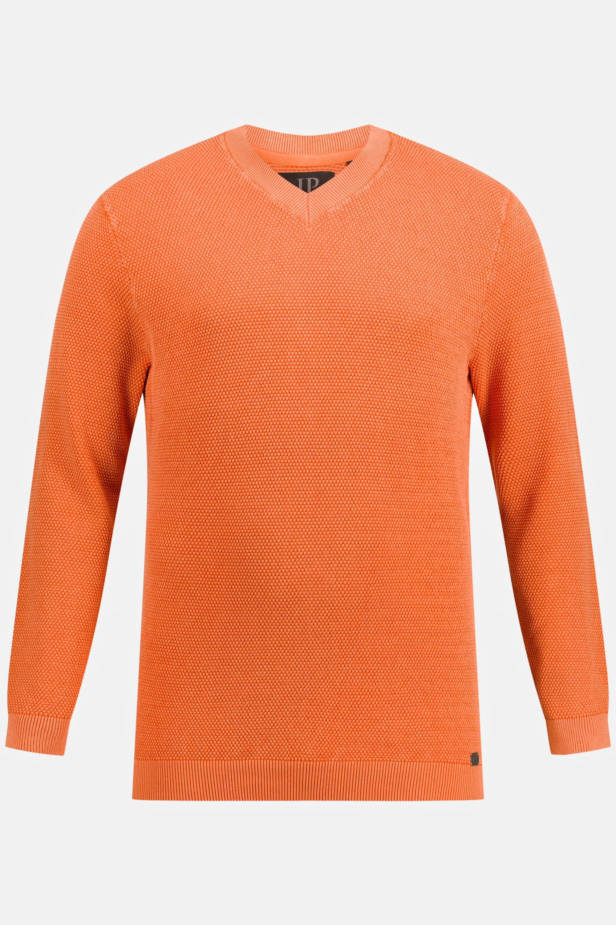 JP1880  Maglione con stone wash e scollo a V 