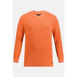 JP1880  Maglione con stone wash e scollo a V 