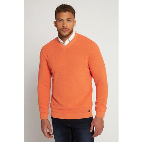 JP1880  Maglione con stone wash e scollo a V 