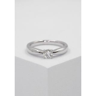 MUAU Schmuck  Solitaire Ring Diamant 0.40ct. Weissgold 750 