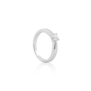 MUAU Schmuck  Solitaire Ring Diamant 0.40ct. Weissgold 750 