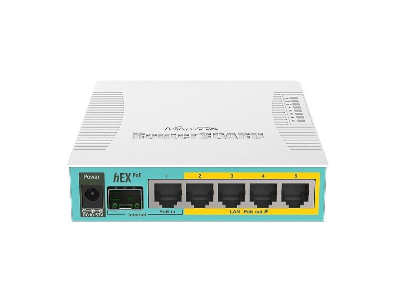 MikroTik  hEX PoE Kabelrouter Weiß 