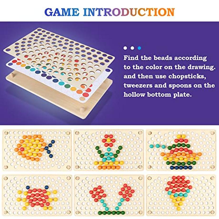 Activity-board  Holzspielzeug, Clip-Perlen-Puzzle-Brettspiele, Mathe-Lernspielzeug 