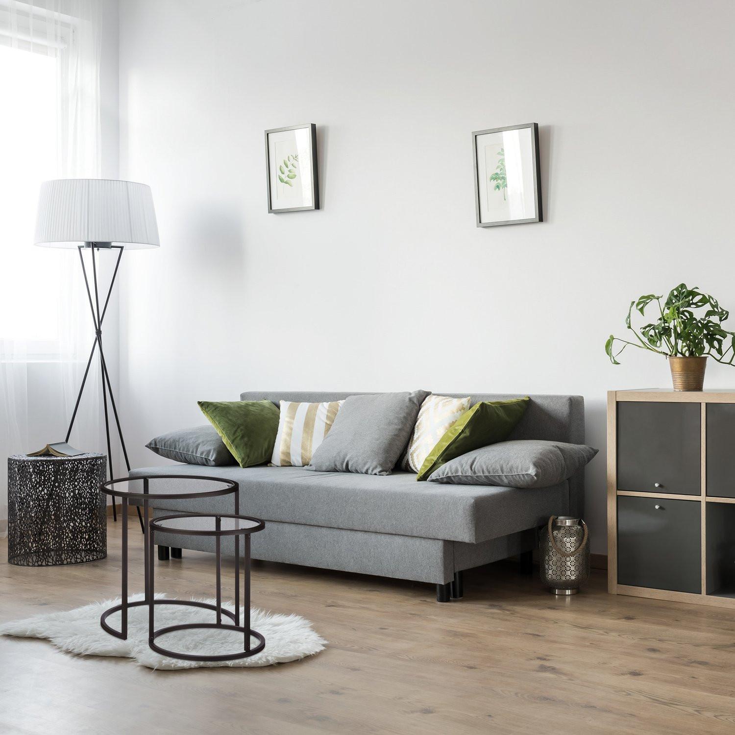 B2X Ensemble de 2 tables basses en verre  