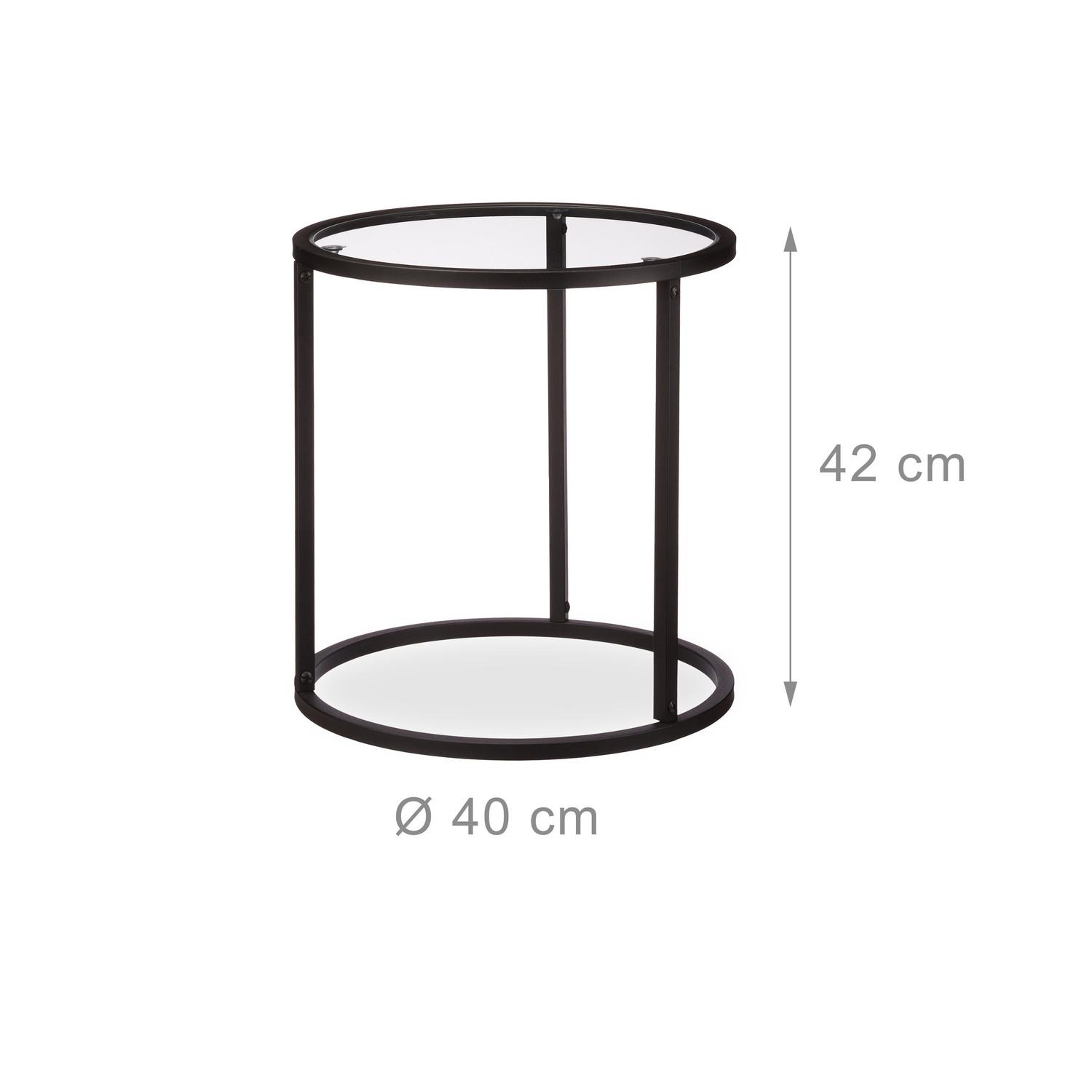 B2X Ensemble de 2 tables basses en verre  