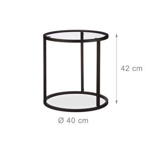B2X Ensemble de 2 tables basses en verre  