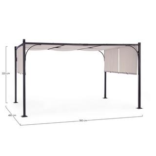 mutoni Gazebo da giardino Slide grigio antracite 300x400  