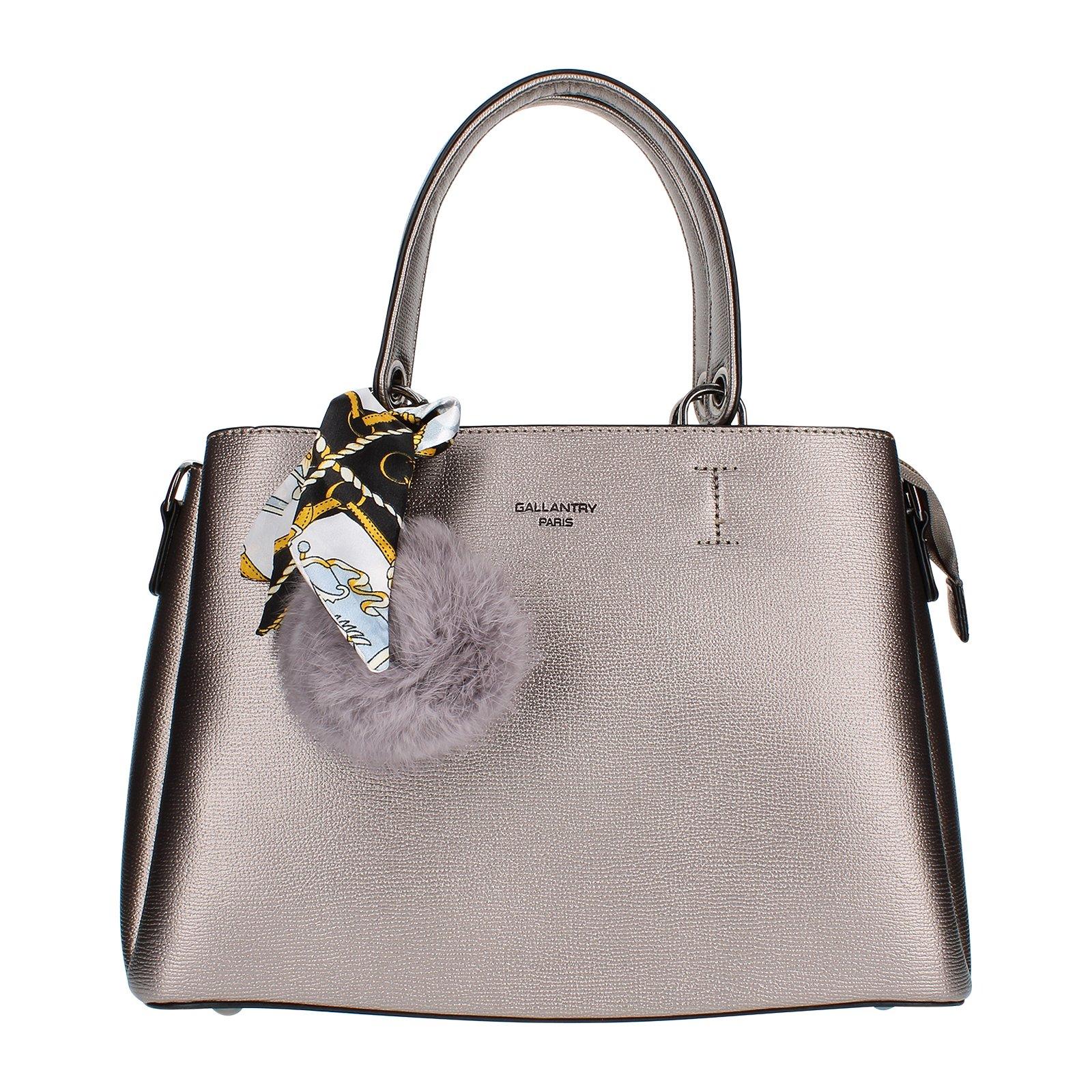 Gallantry  Borsa con foulard e pompon argento 