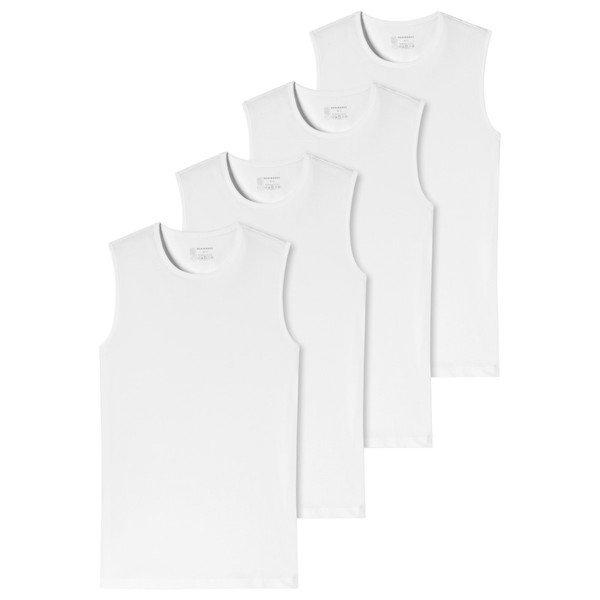 Schiesser  4er-Pack - 95/5 - Organic Cotton - Tank Top / Unterhemd mit Rundhals 