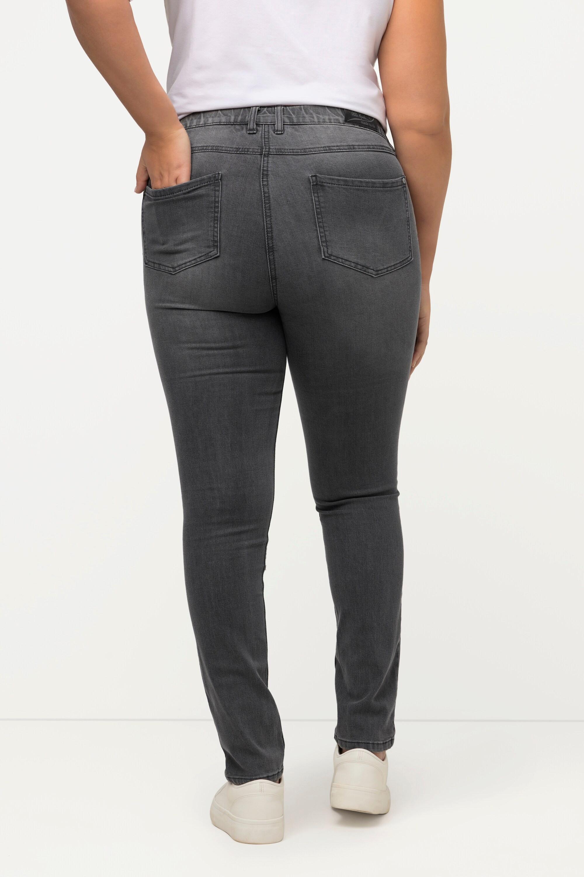 Ulla Popken  Skinny jeans modello Sarah con taglio aderente a vita alta e cinque tasche 