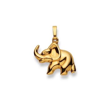 Pendentif éléphant or jaune 750, 24x20mm