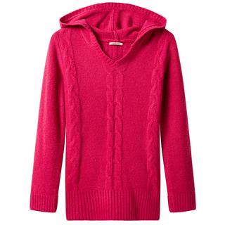 Joe Browns Maglione lampone con cappuccio a trecce  