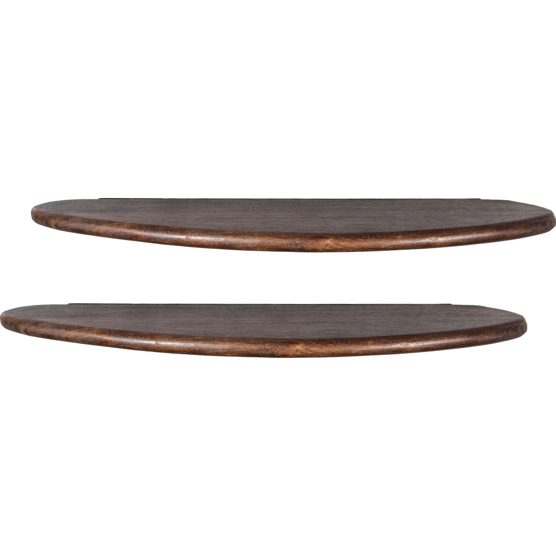 Image of Wandregal Layer Holz nussbaum 50 (2er-Set) Wandregal Layer Holz nussbaum 50 (2er-Set)