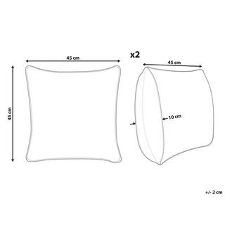 Beliani Set di 2 cuscini en Poliestere Moderno ARENZANO  