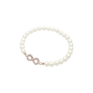 Elli  Armband Infinity Symbol Mit Muschelkernperlen Kristallen 