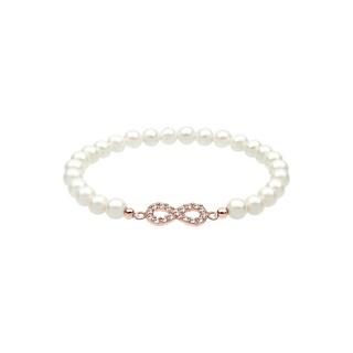 Elli  Armband Infinity Symbol Mit Muschelkernperlen Kristallen 