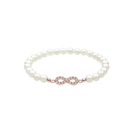 Elli  Armband Infinity Symbol Mit Muschelkernperlen Kristallen 