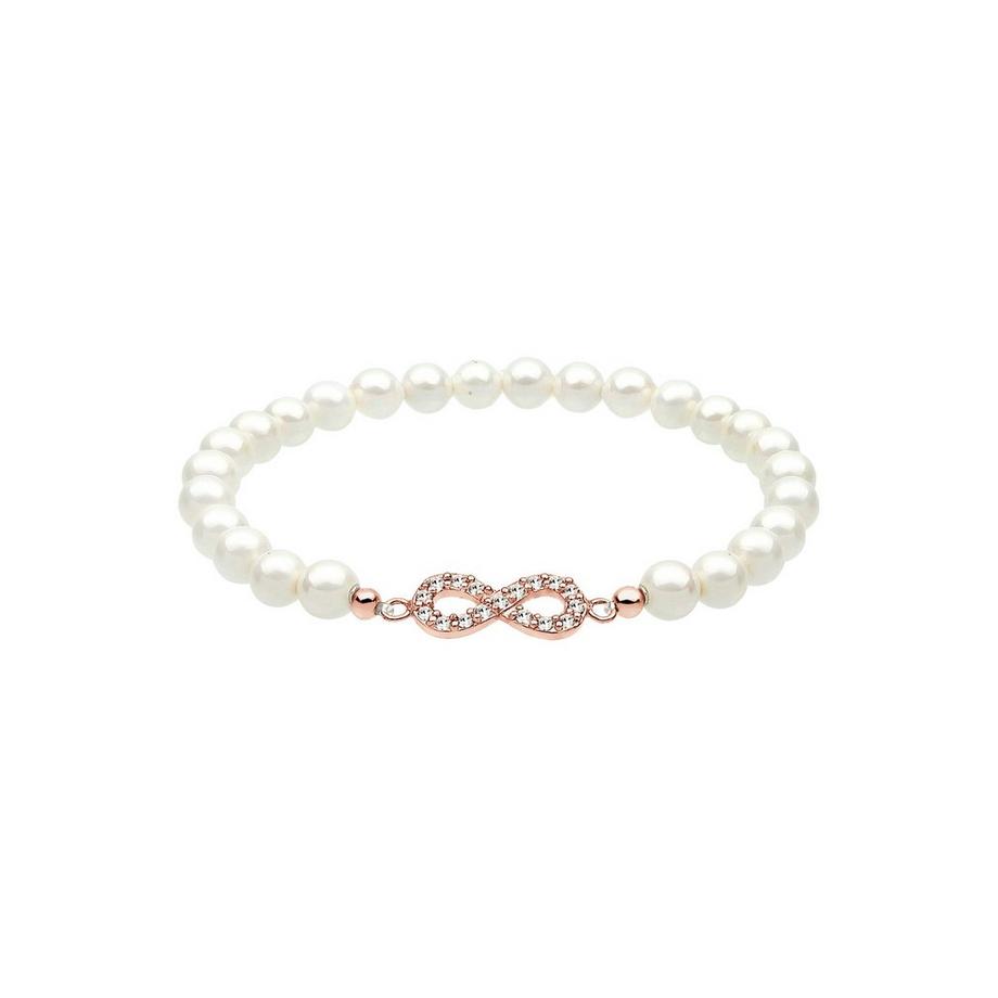 Elli  Armband Infinity Symbol Mit Muschelkernperlen Kristallen 