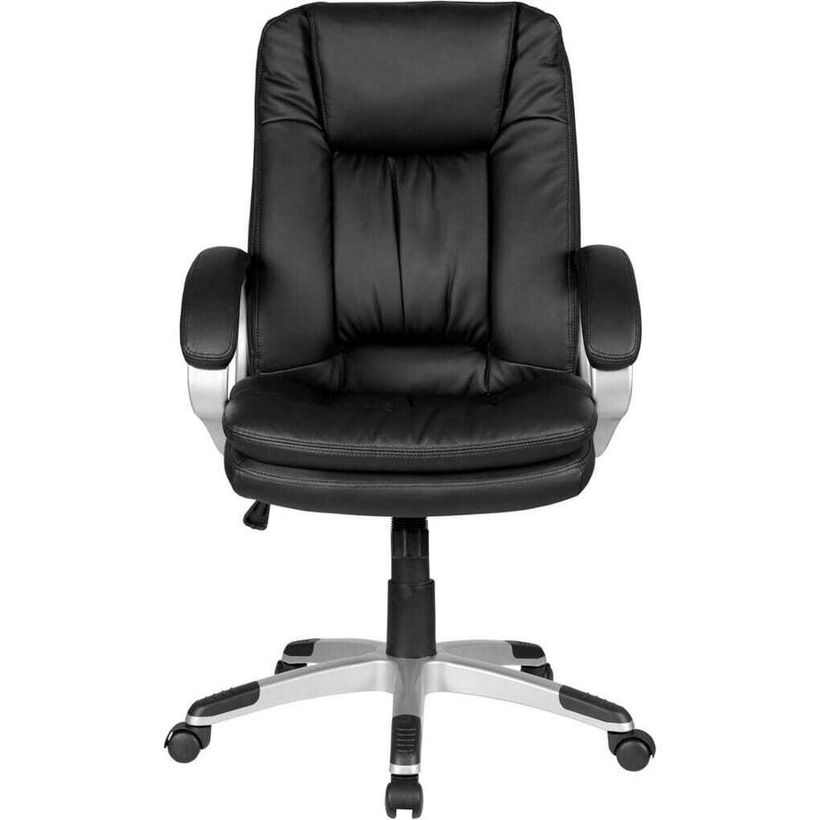 Chaise de bureau pivotante avec accoudoirs noir