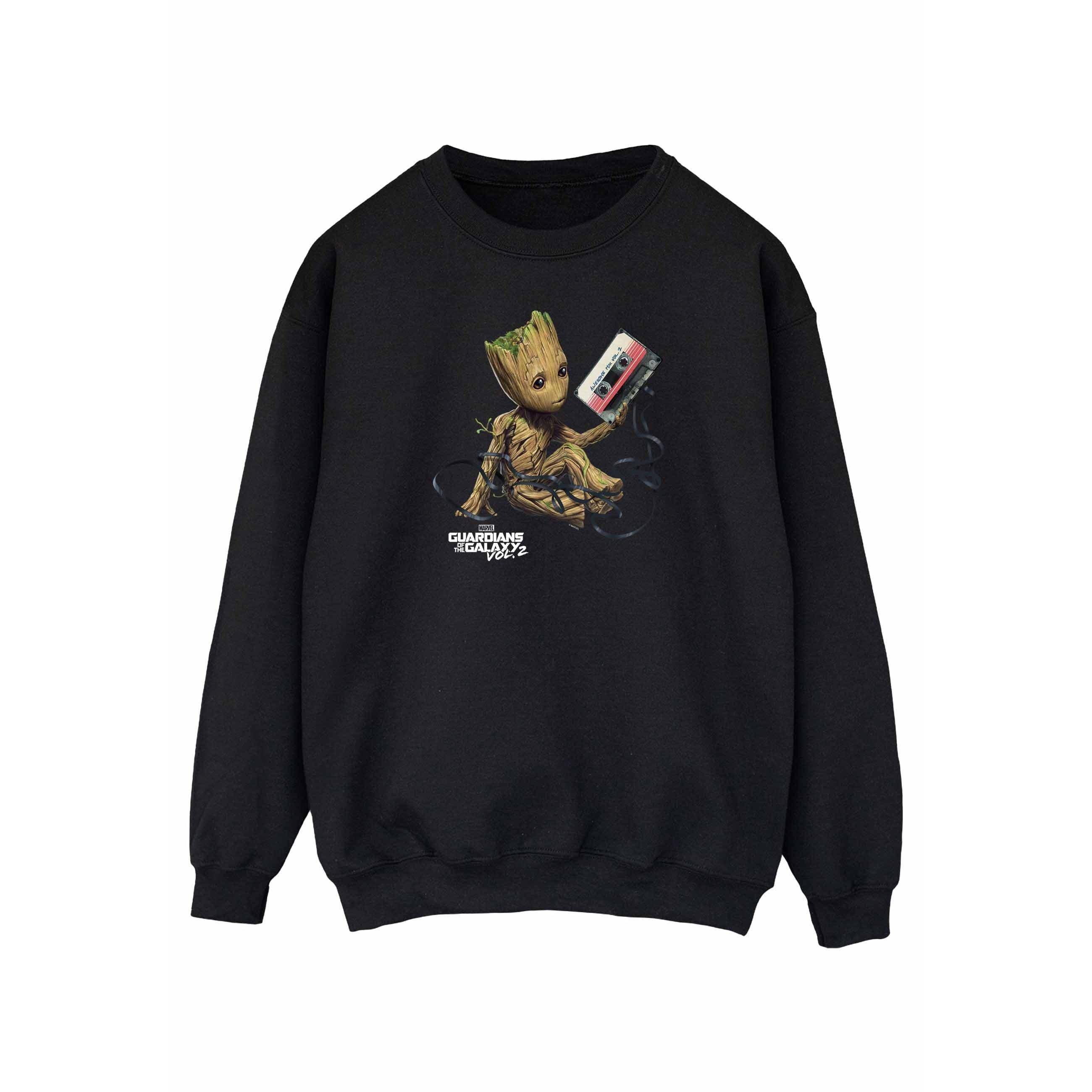 Image of Guardians Of The Galaxy Groot Tape Sweatshirt Damen Schwarz XL