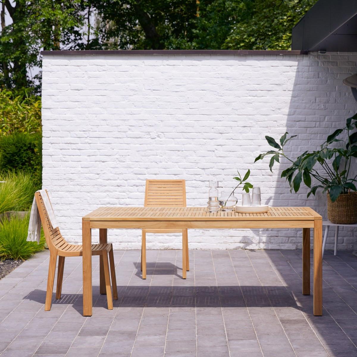 Tikamoon Table de jardin en teck massif 6/8 pers. Teo  