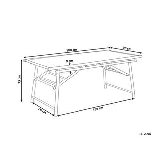 Beliani Table de jardin en Bambou Boho TINDARI  