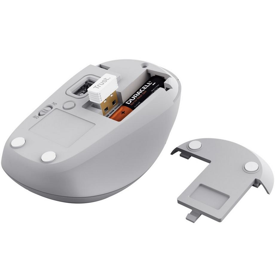 Trust  Souris sans fil Yvi+ Bluetooth / 2,4 GHz Blanche 
