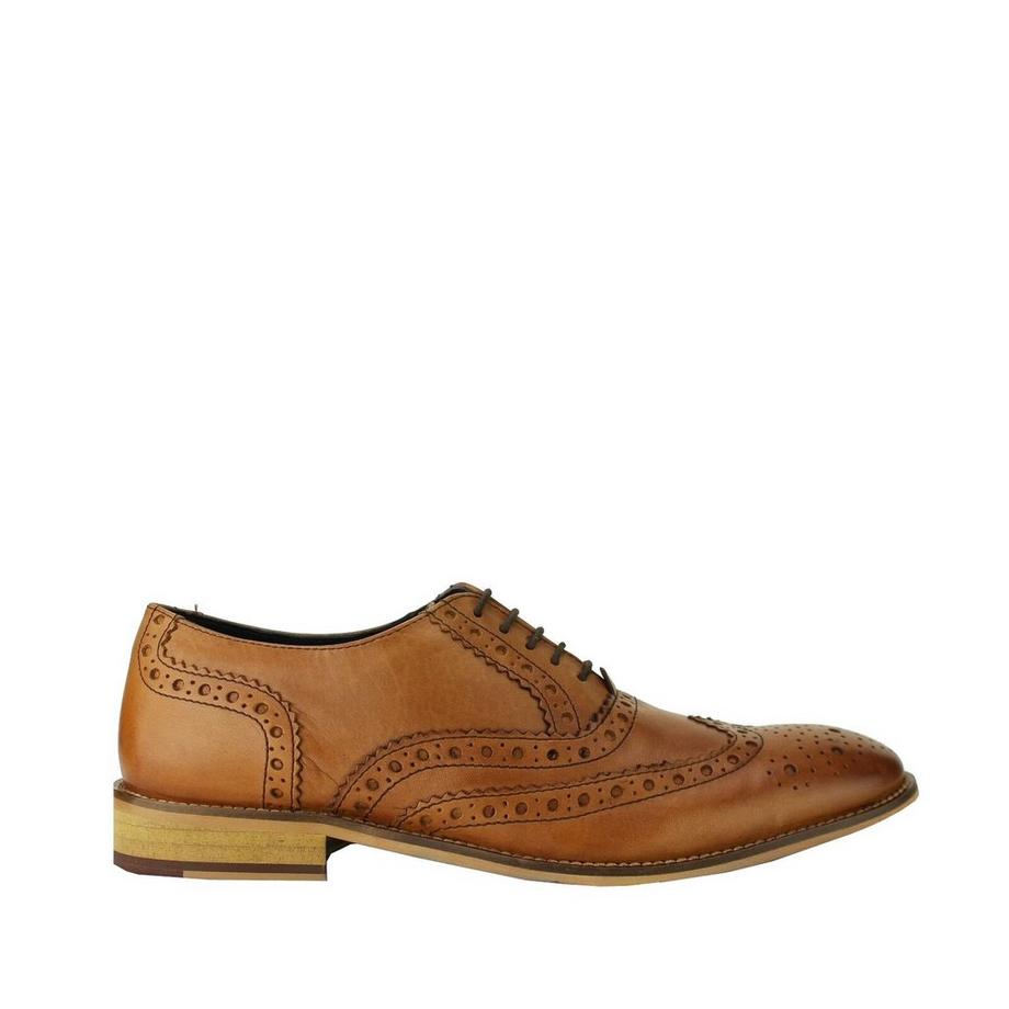 Roamers Scarpe stringate in pelle con perforazione brogue  