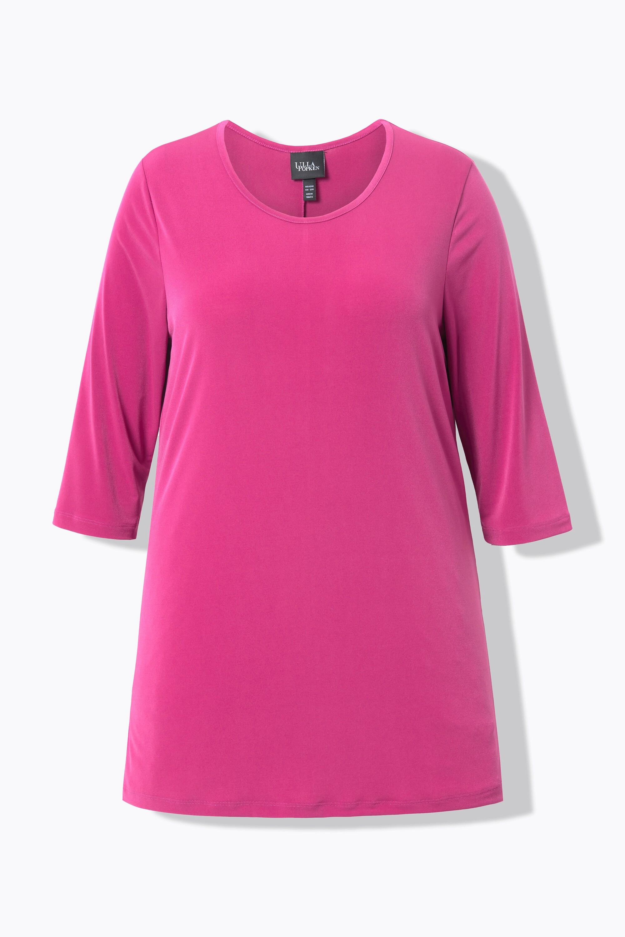 Ulla Popken  Longshirt, Ringmuster, Rundhals, 3/4-Arm 