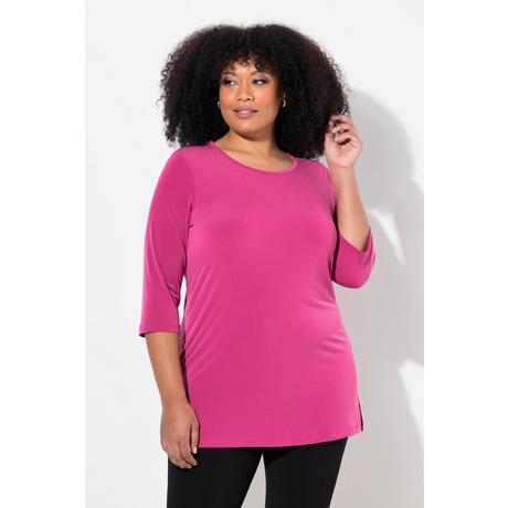 Ulla Popken  Longshirt, Ringmuster, Rundhals, 3/4-Arm 