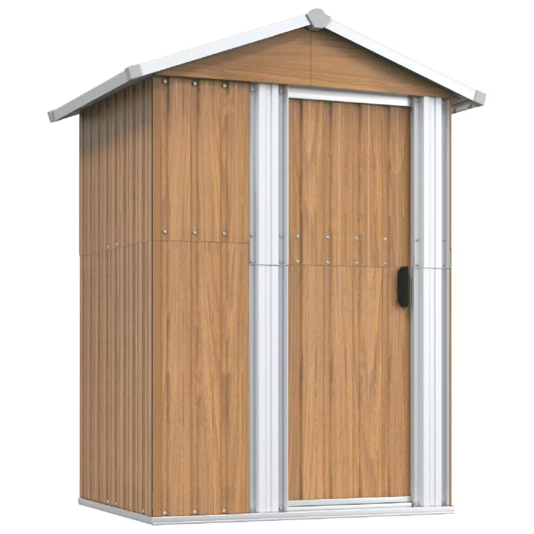 VidaXL - Geräteschuppen stahl, One Size, Braun