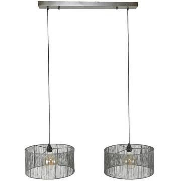 Lampe à suspension Stringshade 2L Métal Noir Nickel