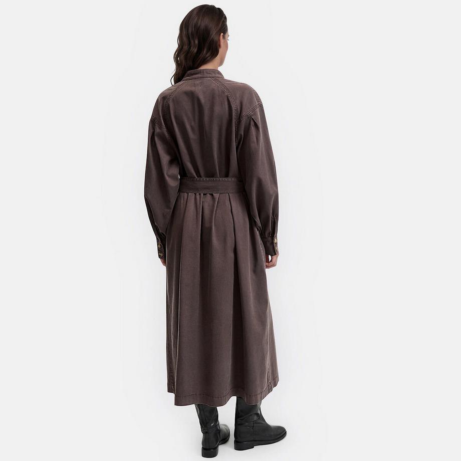 La Redoute Collections Robe longue à manches bouffantes en lyocell et coton  