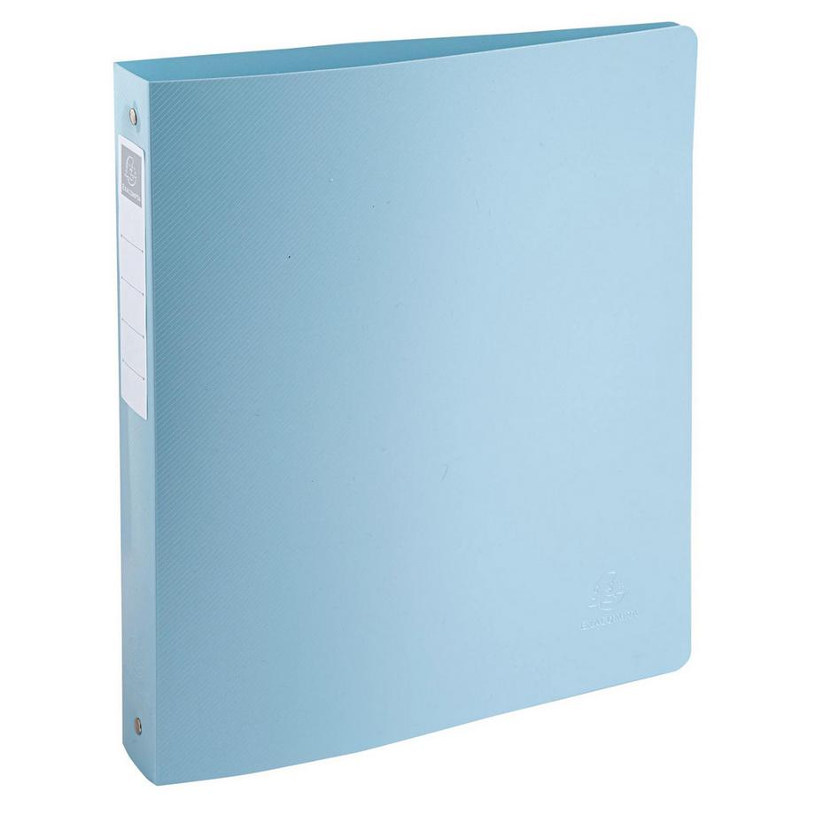 Exacompta Raccoglitore polipropilene riciclato Bee Blue - 4 anelli 30mm - A4 Maxi - x 12  