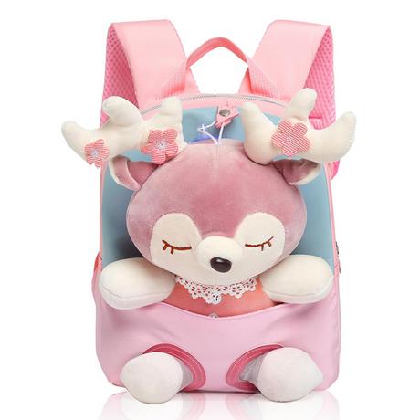 Only-bags.store  Sac à dos pour petits enfants, sac à dos de poupée en peluche détachable pour la maternelle 