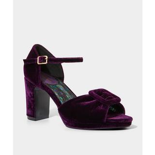 Joe Browns  Samt-Peep-Toe-Schuhe mit Knöchelriemen 