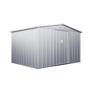 Vente-unique Casetta da giardino 7,82m² in Acciaio galvanizzato Grigio - LINUS  