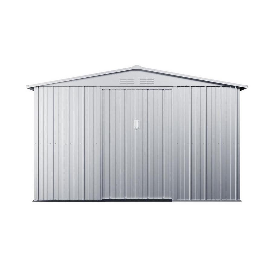 Vente-unique Gartenhaus Gerätehaus - Stahl - Grau - 7,82 m² - LINUS  