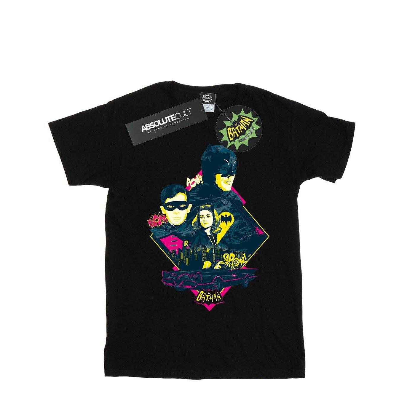 Image of Batman Tv Series Character Pop Art Tshirt Mädchen Schwarz 140/146
