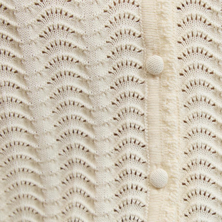 La Redoute Collections Cardigan Col V en Maille Fine Pointelle  