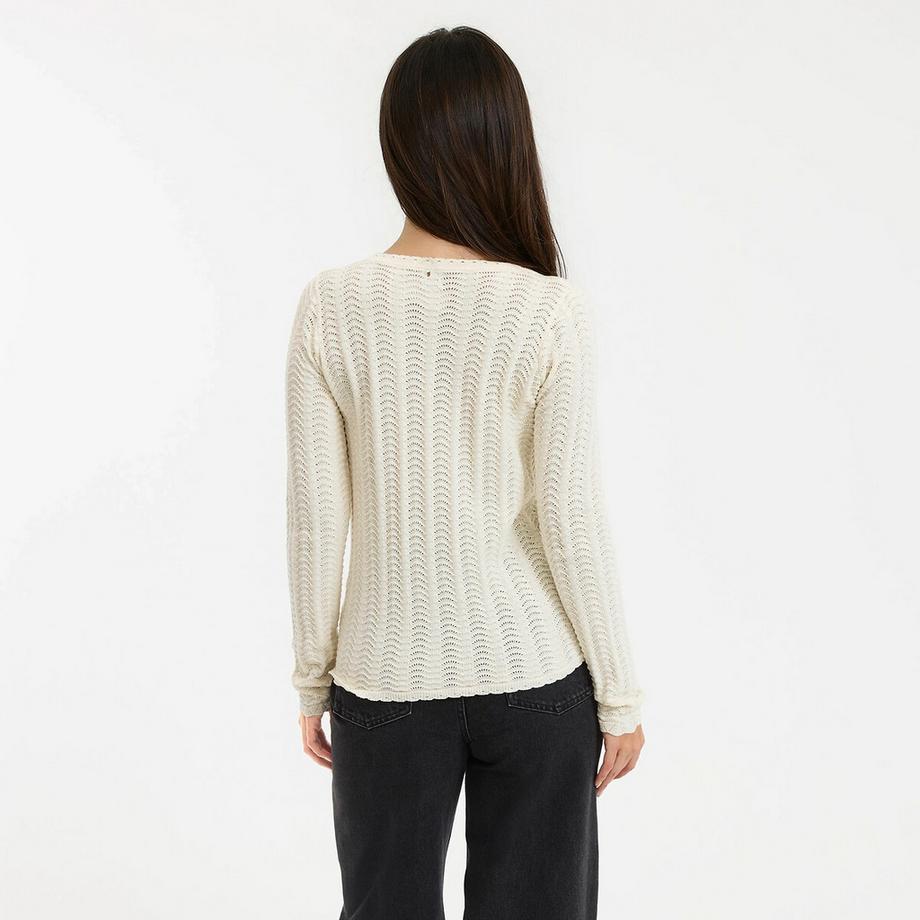 La Redoute Collections Cardigan Col V en Maille Fine Pointelle  