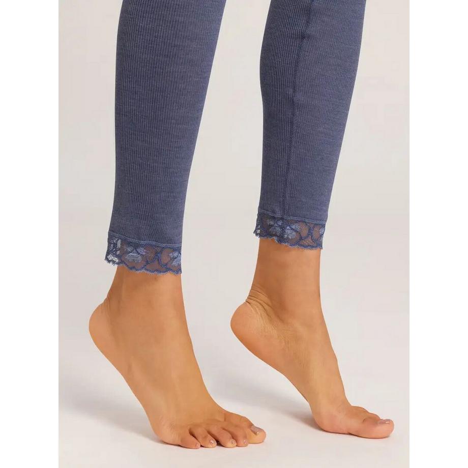 HANRO Leggings en laine et dentelle  