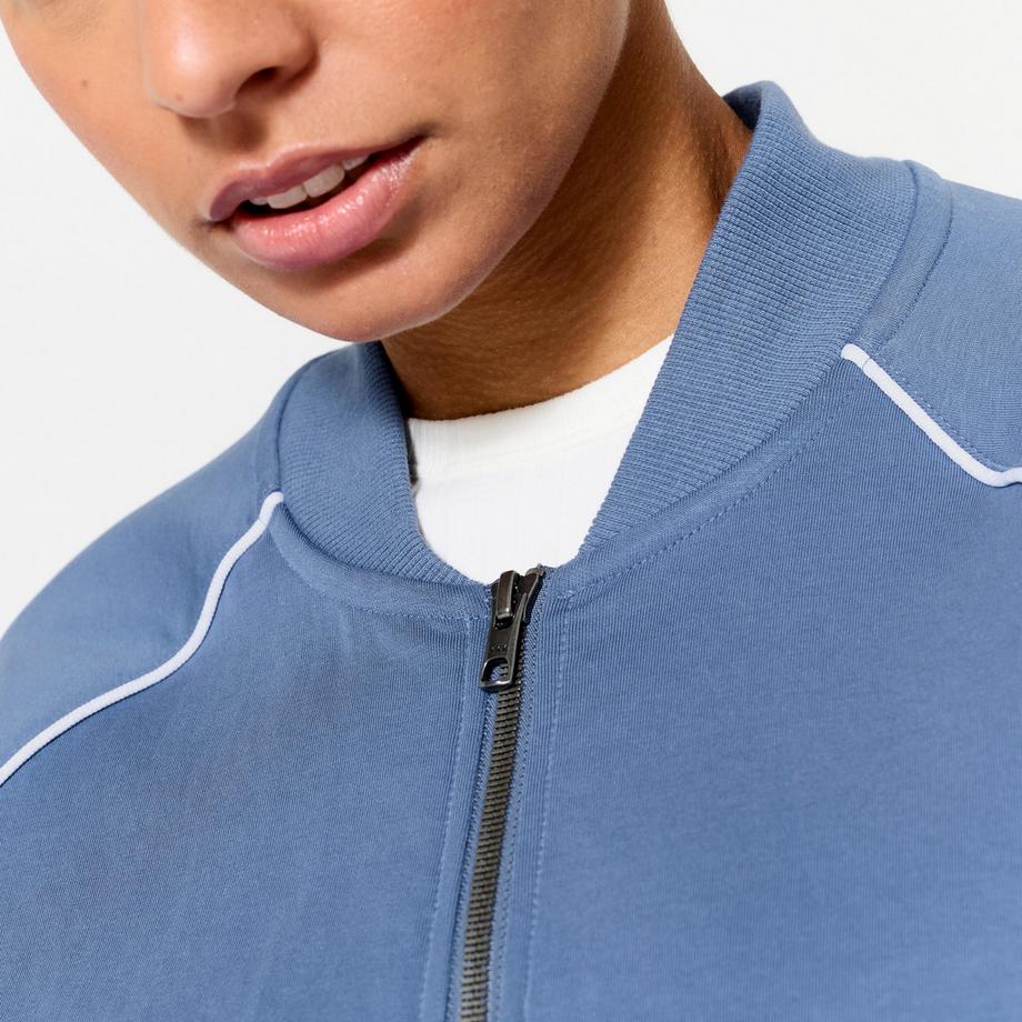 DOMYOS Bomber donna con zip cotone  