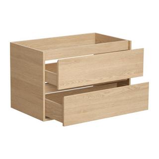 Vente-unique Mobile sotto lavabo sospeso 80 cm Placcatura rovere - MILIPAM  