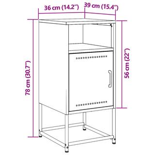 VidaXL Armoire de chevet acier  