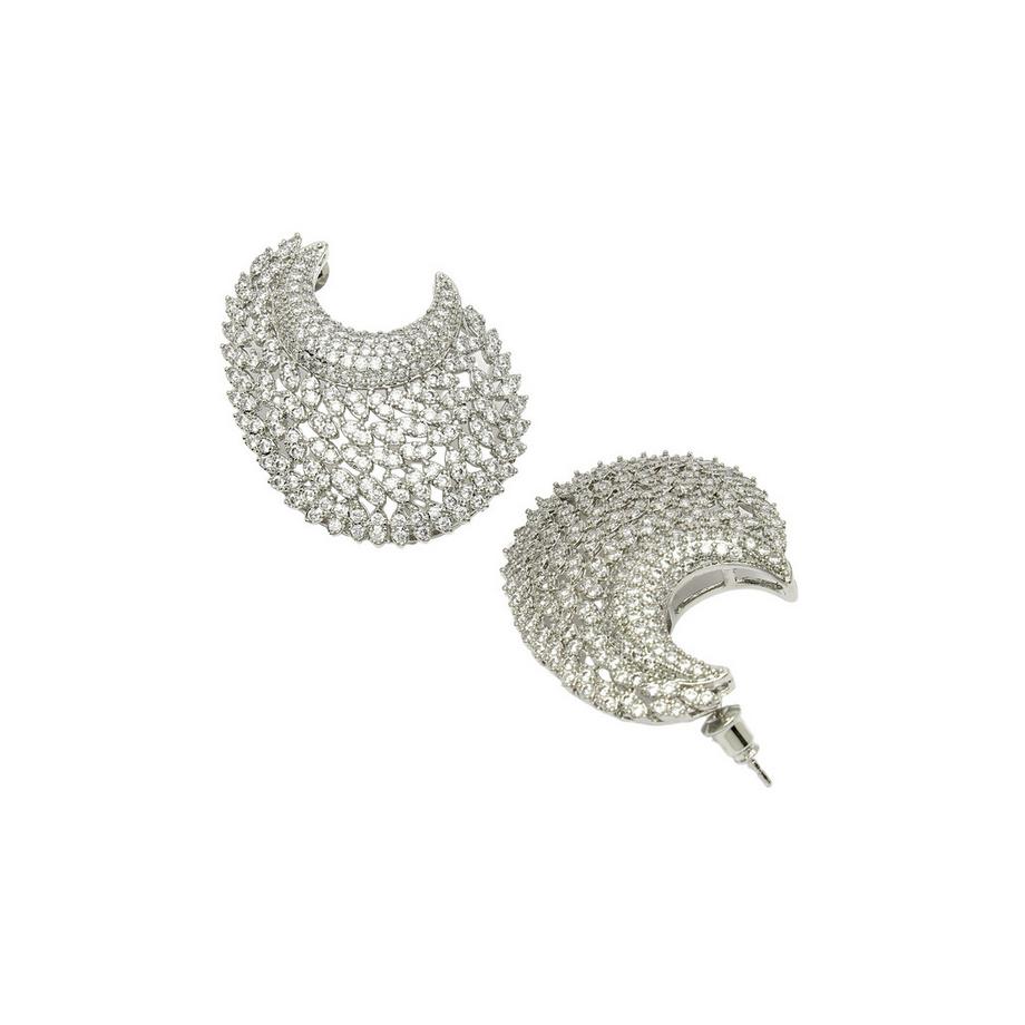 AVANT-GARDE PARIS  Diva Kollektion Cubic Zirconia Designer-Halbmond-Ohrringe 