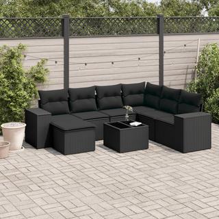 VidaXL Ensemble de canapés de jardin rotin synthétique  