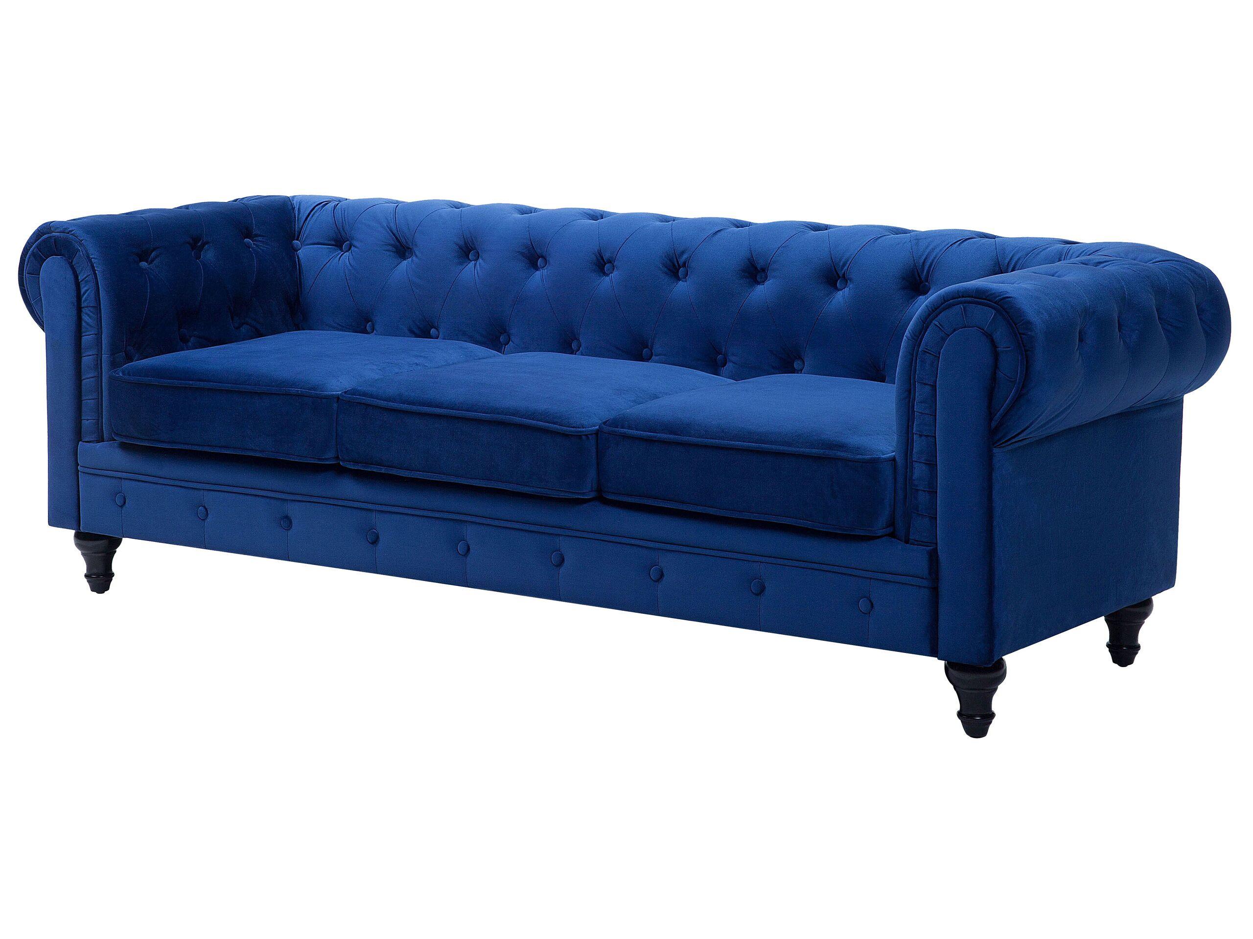 Beliani Salotto da interno en Velluto Glamour CHESTERFIELD  