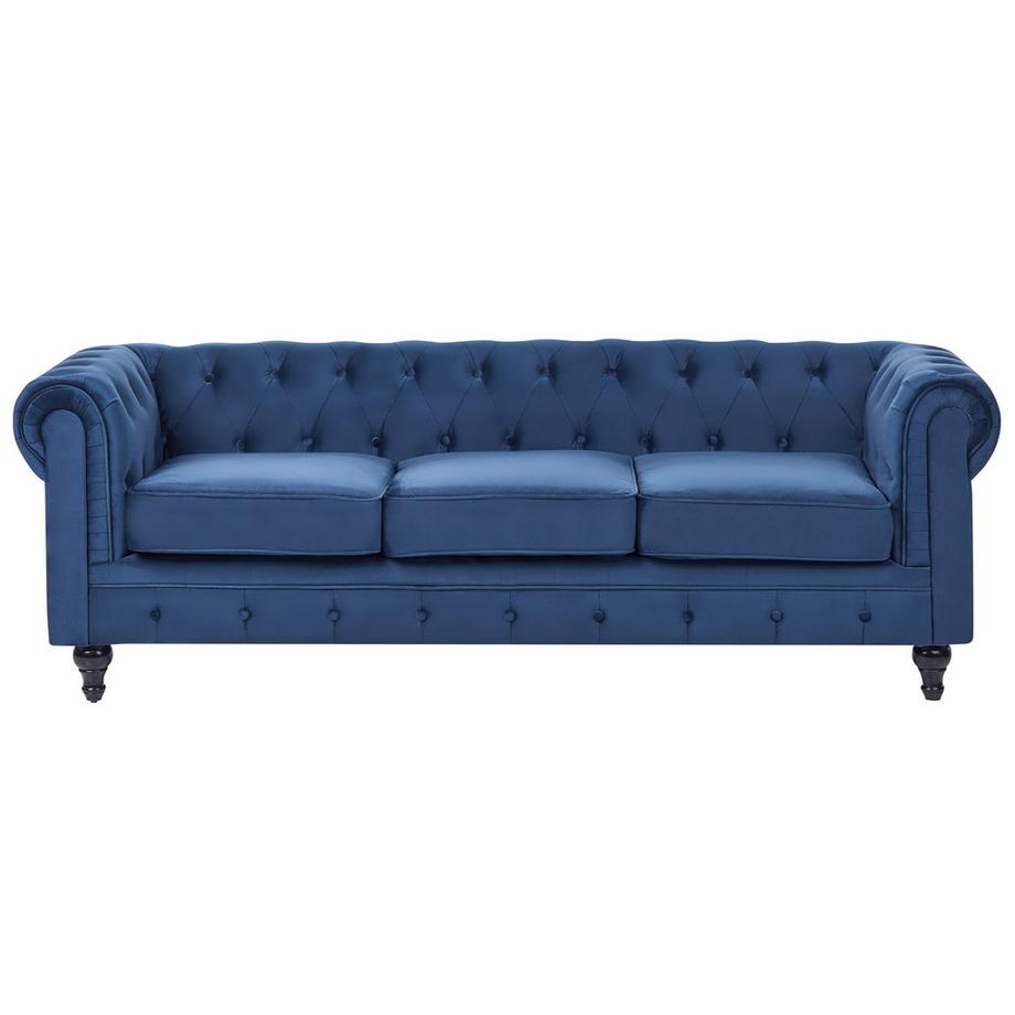 Beliani Wohnzimmer Set aus Samtstoff Glamourös CHESTERFIELD  