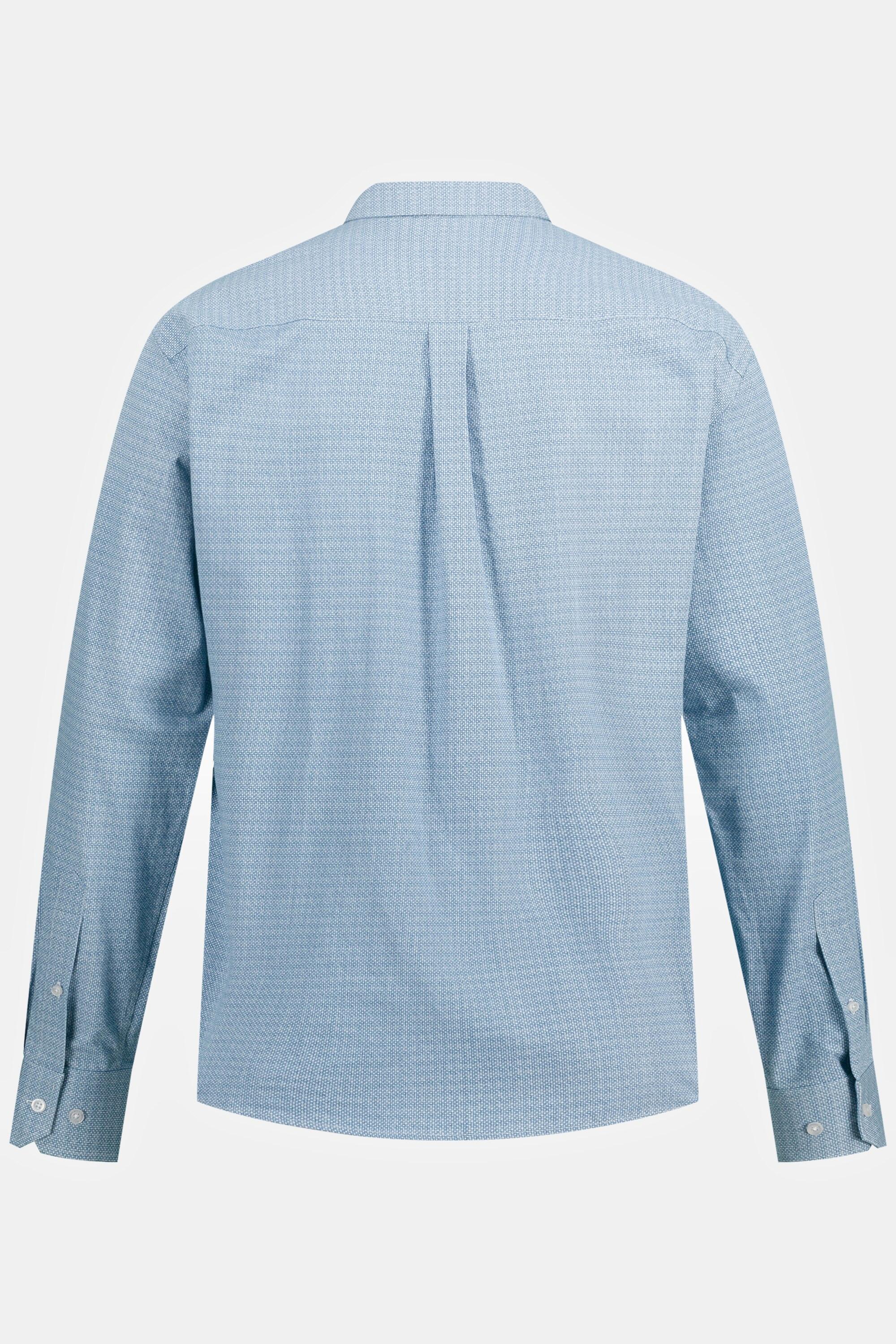 JP1880  Chemise aspect lin. Manches longues et col Kent. Coupe Modern Fit. 